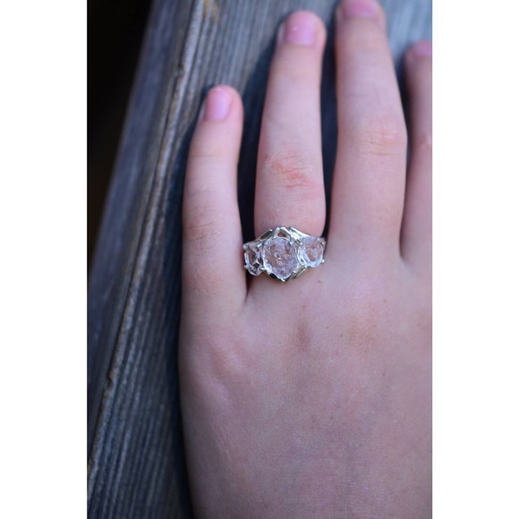 Natural Diamond Ring, Raw Diamond Ring, Uncut Diamond Ring, Engagement R… - Picture 3 of 4